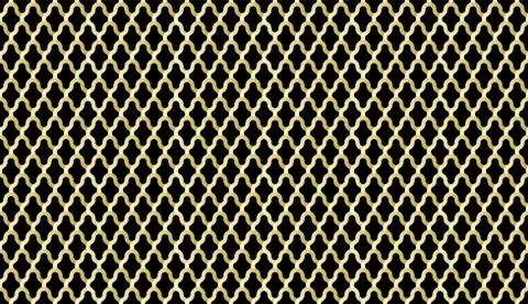Vector illustration of seamless pattern with arabian ornament in golden style Stock Illustration