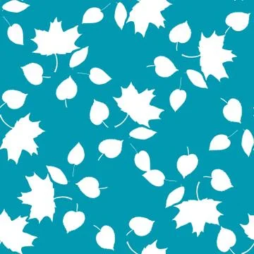 Vector illustration seamless pattern autumn leaves Stock Illustration