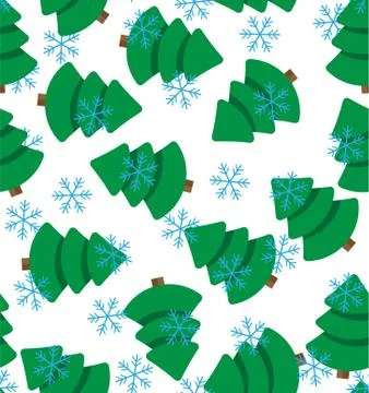 Vector illustration of a seamless pattern in a Christmas tree Stock Illustration