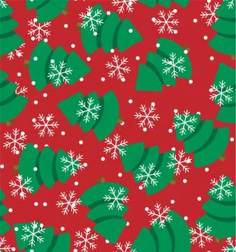 Vector illustration of a seamless pattern in a Christmas tree Stock Illustration