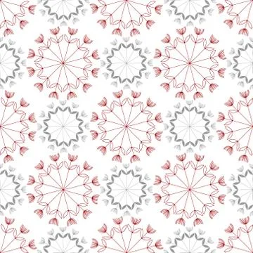 Vector illustration of seamless pattern with creative flowers Illustrazione stock