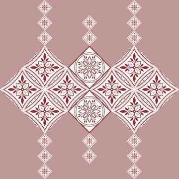 Vector illustration of a seamless pattern with a floral elements. 写真素材