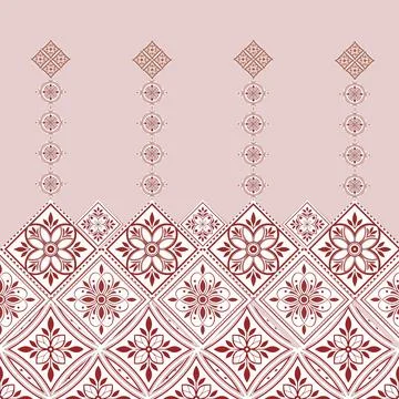 Vector illustration of a seamless pattern with a floral elements. Stock Photos