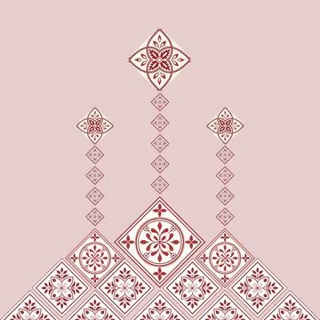 Vector illustration of a seamless pattern with a floral elements. Stock Photos