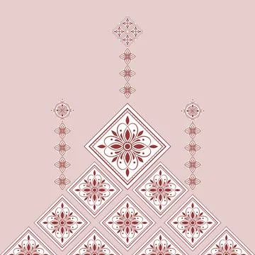 Vector illustration of a seamless pattern with a floral elements. Stock Photos