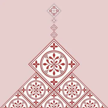 Vector illustration of a seamless pattern with a floral elements. 写真素材