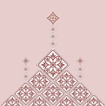 Vector illustration of a seamless pattern with a floral elements. 写真素材