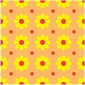 Vector illustration of seamless pattern with a flower background Stock Illustration