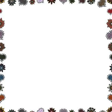 Vector illustration. Seamless pattern. Hand-drawn doodle frames.Illustration in Illustrazione stock