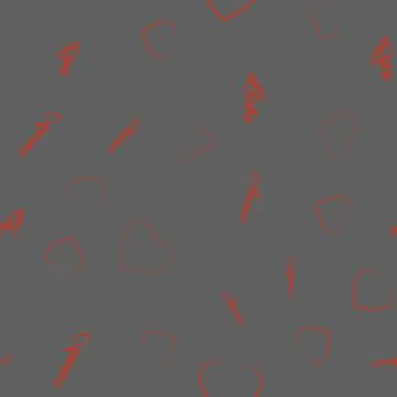 Vector illustration of a seamless pattern with hearts and love inscriptions Stock Illustration