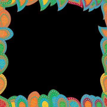 Vector illustration. Seamless pattern. Illustration in blue, orange and black co Illustrazione stock