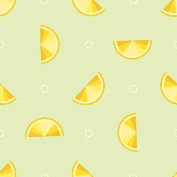 Vector illustration of seamless pattern of lemon slices Illustrazione stock