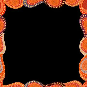 Vector illustration. Seamless pattern. Square frames doodles. Illustration in bl Stock Illustration