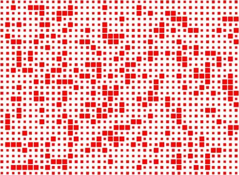 Vector illustration of seamless pattern of square red background, different s Stock Photos