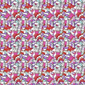 Vector illustration. Seamless pattern with sweets - ice cream, cupcakes. Isolate Stock Illustration