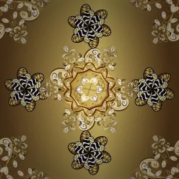 Vector illustration. Seamless pattern in vintage style with bouquets of flowers. Stock Illustration