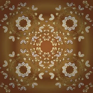 Vector illustration. Seamless pattern for web, textile and sketchs. Vintage brow Stock Illustration