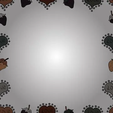 Vector illustration. Seamless pattern.Hand drawn doodle frames. Illustration in Stock Illustration