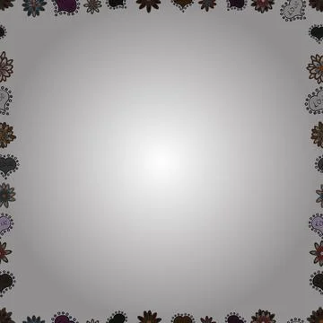 Vector illustration. Seamless pattern.Hand drawn doodle frames. Illustration in Stock Illustration