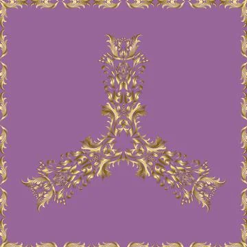 Vector illustration. Seamless vintage elements for design, application of henna, Illustrazione stock