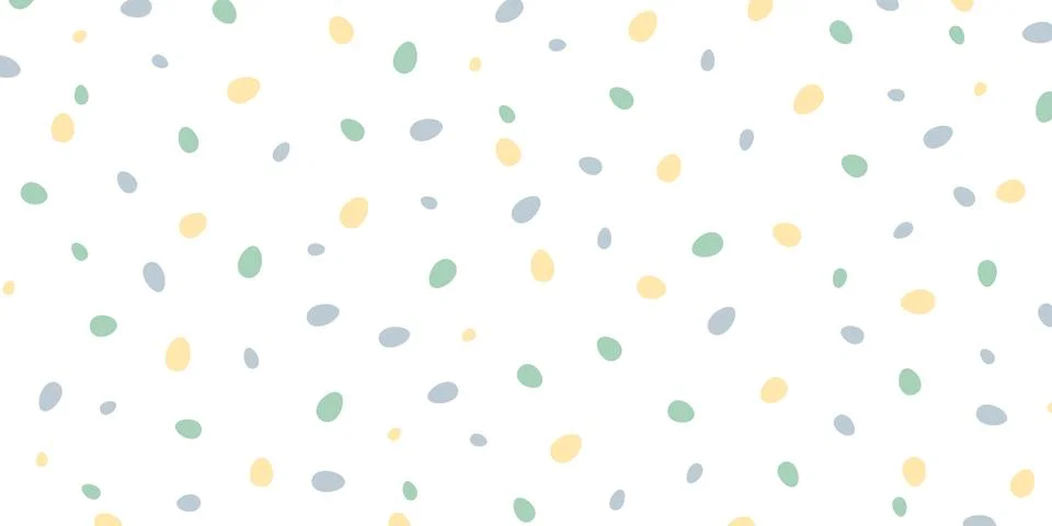 Vector illustration seamless on a white background Pattern of yellow Easter eggs 스톡 일러스트