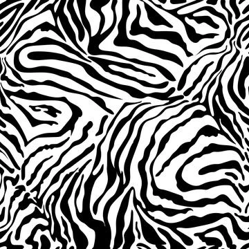 Vector illustration of seamless zebra pattern イラスト素材