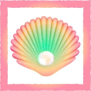 Vector illustration. Seashell pearl 스톡 일러스트