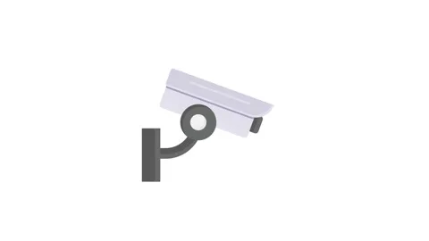 Vector illustration of a security camera icon, featuring a sleek design and.. Video stock 332199560
