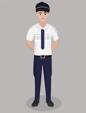 Vector illustration of security guard. イラスト素材