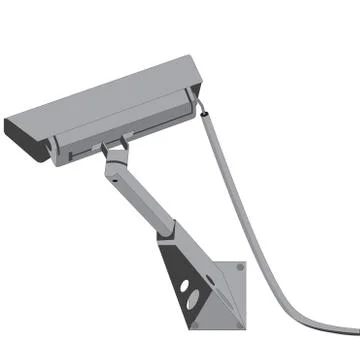 Vector illustration of security video camera. Stock Illustration