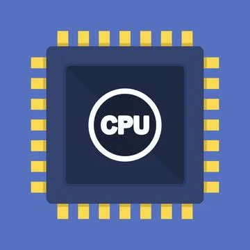 Vector illustration of a semiconductor chip on an isolated background Illustrazione stock