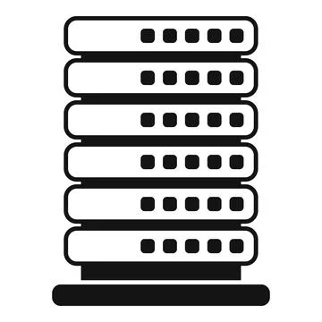 Vector illustration of server rack icon Stock Illustration