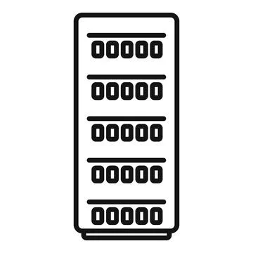 Vector illustration of a server rack icon Stock Illustration