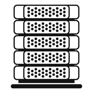 Vector illustration of server rack icons Illustrazione stock