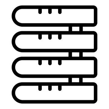 Vector illustration of server racks icon Stock Illustration