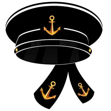 Vector illustration of the service cap of the sailor of the navy Illustrazione stock