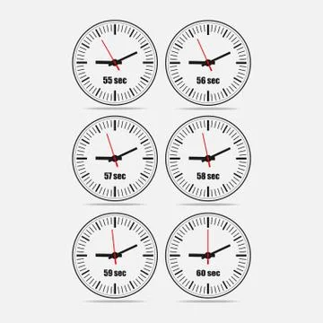 Vector illustration set 1, increments from 56 to 60 Stock Illustration