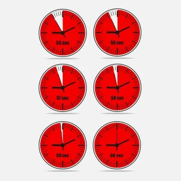 Vector illustration set 2, increments from 56 to 60 Stock Illustration