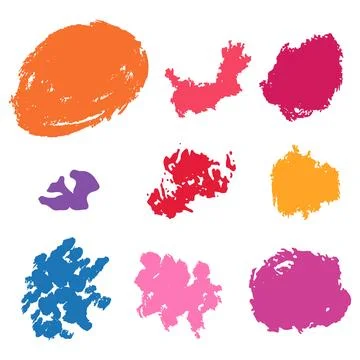 Vector illustration set of abstract grunge design elements trendy Stock Illustration