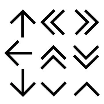 Vector illustration, set of arrow icons. Stock Illustration