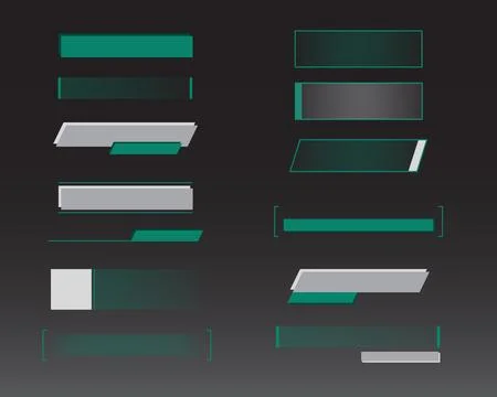 Vector illustration. Set of blank borders for information, graphs, charts. Bars Stock Illustration