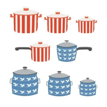 Vector illustration of a set of bonfire on a white background. Stock Illustration