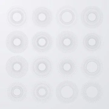 Vector illustration. Set bursting rays Stock Illustration