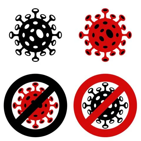Vector illustration. Set Coronavirus, 2019-nCoV, Covid-19. 스톡 일러스트