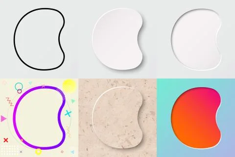 Vector illustration set of cute bold rounded letter c with different gradient ef Illustrazione stock