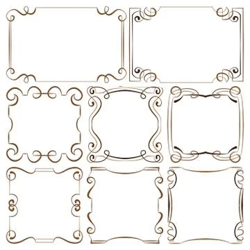 Vector illustration. set of decorative frameworks 스톡 일러스트