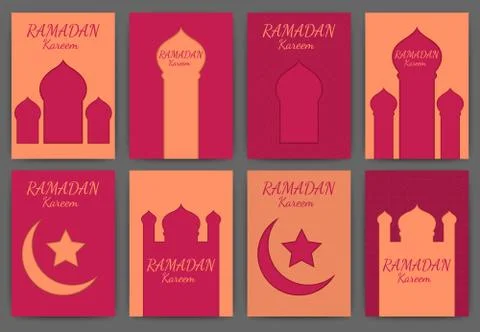 Vector illustration set of invitations Stock Illustration