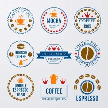 Vector illustration set of logos Illustrazione stock