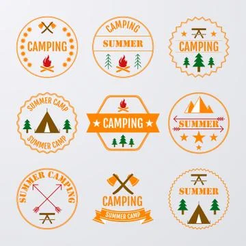 Vector illustration set of logos Stock Illustration