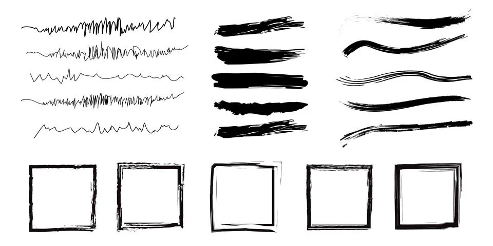 Vector illustration set of markers including elements. Stock-Illustration